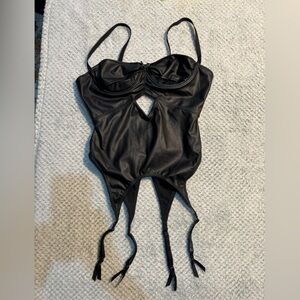 Frederick's of Hollywood Black Cut-Out Chemise